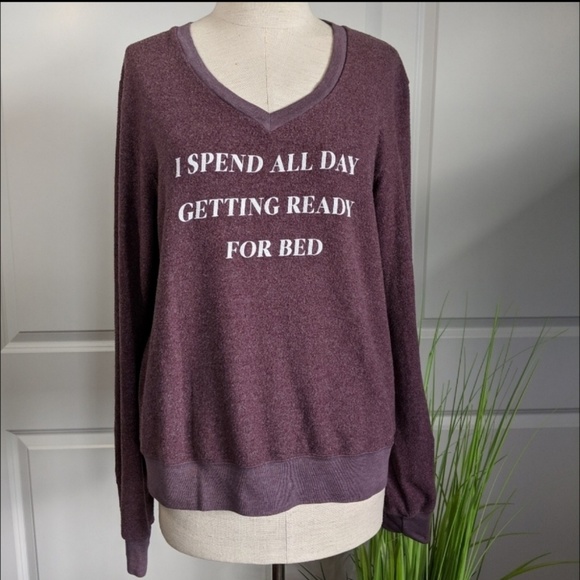 Wildfox Tops - Wildfox Ready For Bed Sweatshirt Jumper Top S NWT